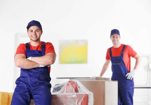 Removals van serving Canary Wharf apartment and office moves