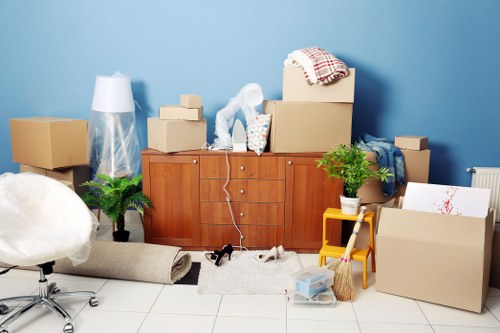 Office removals team planning a Canary Wharf commercial move