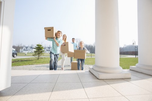 Local movers handling a Canary Wharf apartment relocation