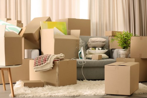 Unpacking service helping a resident settle into a Docklands flat