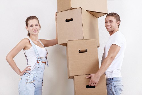 Commercial moving truck service for office relocations in Canary Wharf